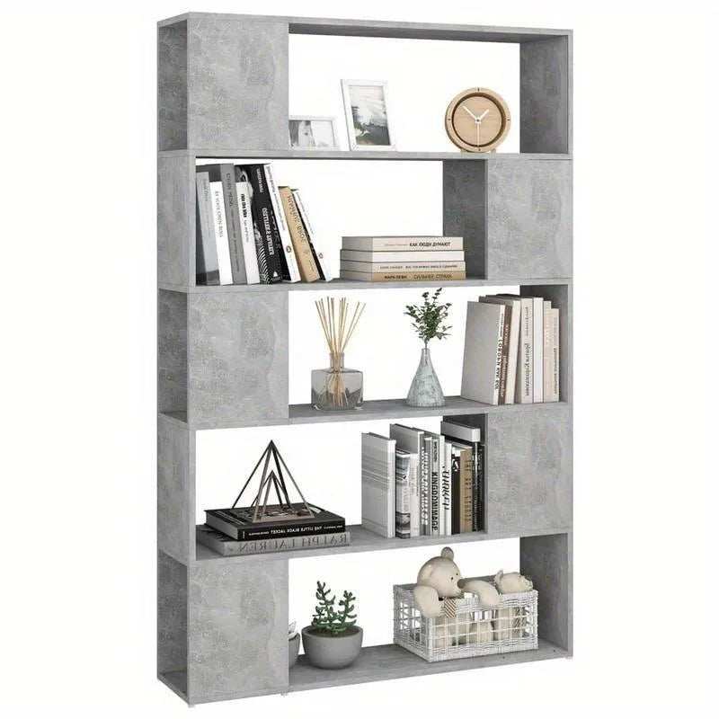 Libreria/Divisorio Grigio Cemento 100x24x155 cm in Truciolato